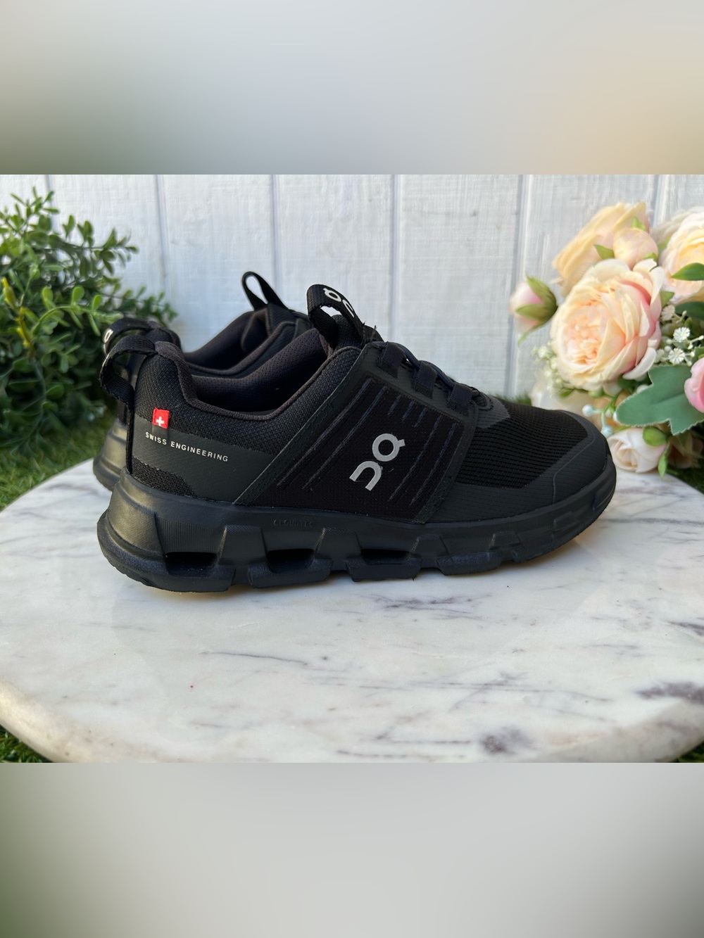 On Running Kids' Cloudswift Running Shoe all black
size 12 unisex, gently used - Picture 9 of 16